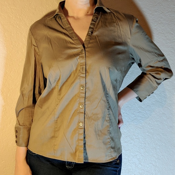 Talbots Petites stretch button down shirt - Picture 3 of 6